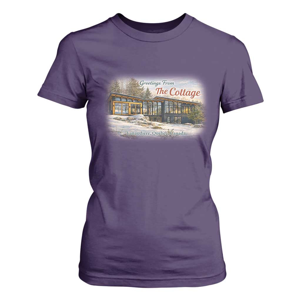 Coming To The Cottage T Shirt For Women Retro LGBT Romance Hockey Fan TS10 Purple Print Your Wear