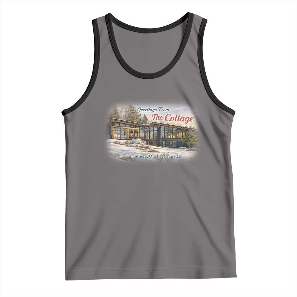 Coming To The Cottage Tank Top Retro LGBT Romance Hockey Fan TS10 Deep Heather Black Print Your Wear