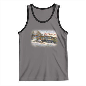 Coming To The Cottage Tank Top Retro LGBT Romance Hockey Fan TS10 Deep Heather Black Print Your Wear
