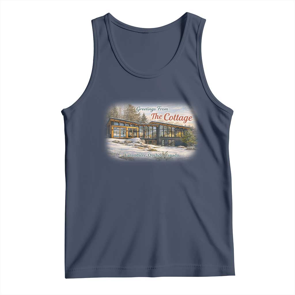 Coming To The Cottage Tank Top Retro LGBT Romance Hockey Fan TS10 Navy Print Your Wear