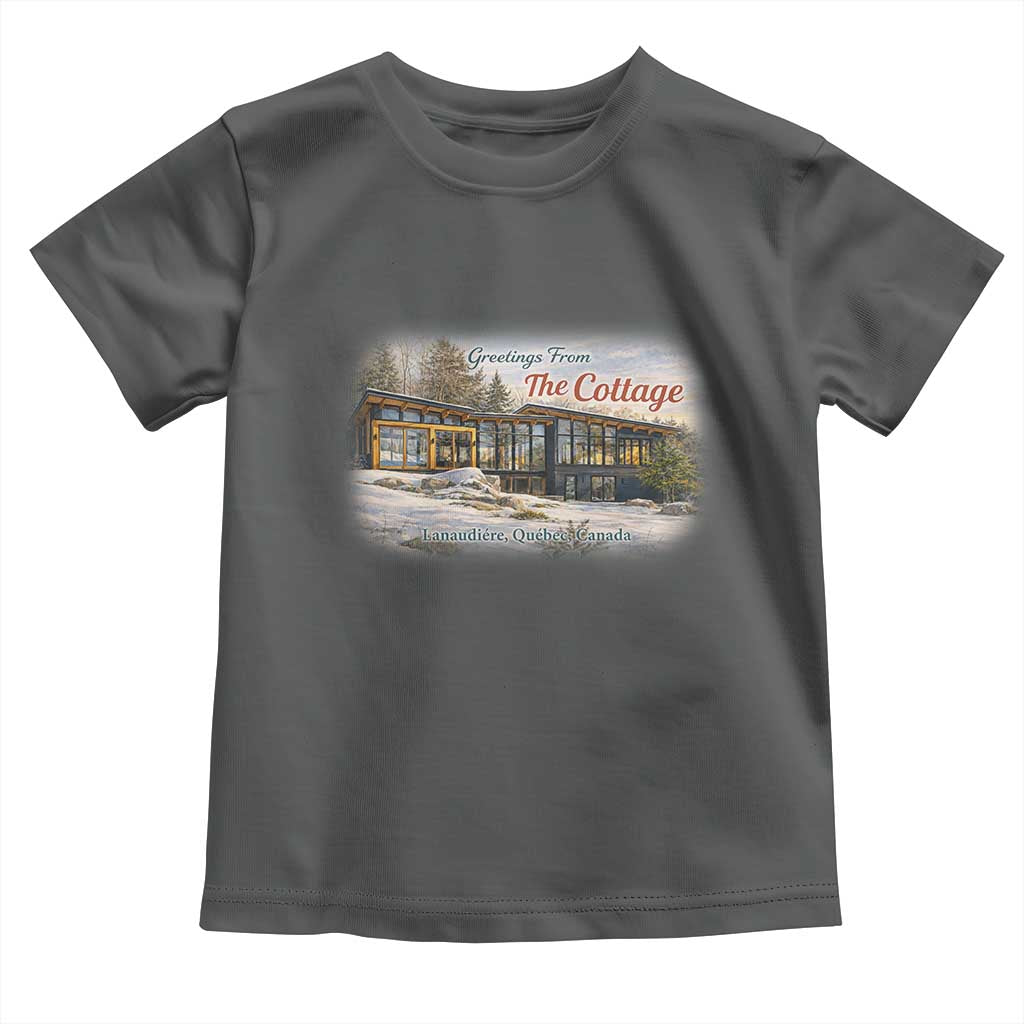 Coming To The Cottage Toddler T Shirt Retro LGBT Romance Hockey Fan TS10 Dark Heather Print Your Wear