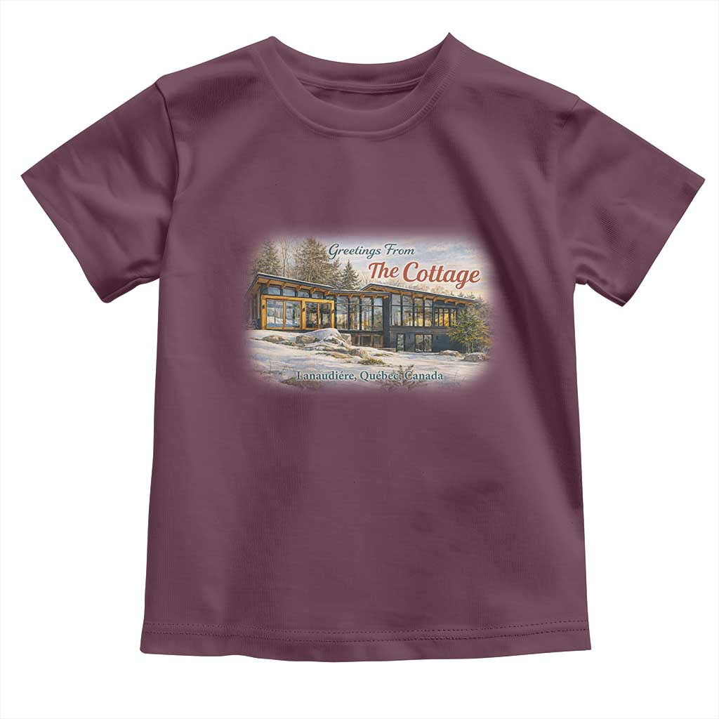 Coming To The Cottage Toddler T Shirt Retro LGBT Romance Hockey Fan TS10 Maroon Print Your Wear