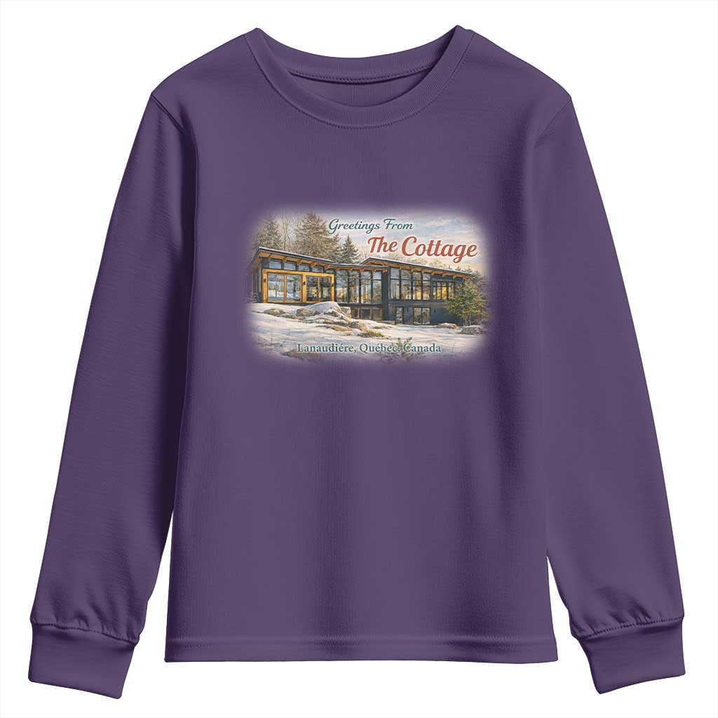 Coming To The Cottage Youth Sweatshirt Retro LGBT Romance Hockey Fan TS10 Purple Print Your Wear
