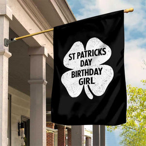 St Patricks Day Birthday Girl Garden Flag Irish Bday Shamrock Clovers TS10 Print Your Wear