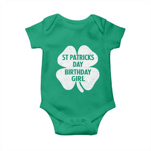 St Patricks Day Birthday Girl Baby Onesie Irish Bday Shamrock Clovers TS10 Irish Green Print Your Wear