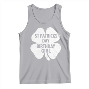 St Patricks Day Birthday Girl Tank Top Irish Bday Shamrock Clovers TS10 Athletic Heather Print Your Wear