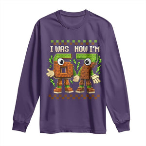 I Was 6 Now Im 7 7th Birthday 67 Meme Long Sleeve Shirt Six Seven Checkered Kids Gaming Meme TS10 Purple Print Your Wear