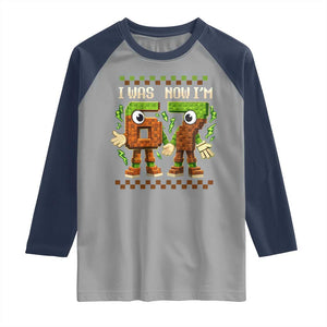 I Was 6 Now Im 7 7th Birthday 67 Meme Raglan Shirt Six Seven Checkered Kids Gaming Meme TS10 Sport Gray Navy Print Your Wear
