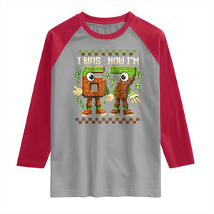 I Was 6 Now Im 7 7th Birthday 67 Meme Raglan Shirt Six Seven Checkered Kids Gaming Meme TS10 Sport Gray Red Print Your Wear