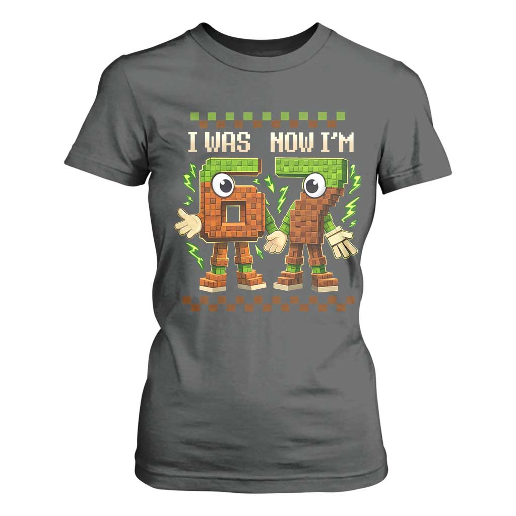 I Was 6 Now Im 7 7th Birthday 67 Meme T Shirt For Women Six Seven Checkered Kids Gaming Meme TS10 Dark Heather Print Your Wear