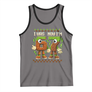 I Was 6 Now Im 7 7th Birthday 67 Meme Tank Top Six Seven Checkered Kids Gaming Meme TS10 Deep Heather Black Print Your Wear