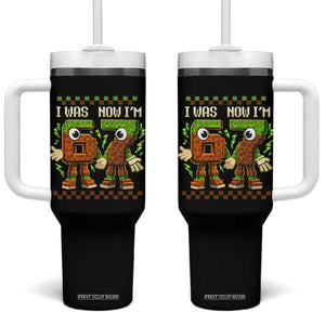 I Was 6 Now Im 7 7th Birthday 67 Meme Tumbler With Handle Six Seven Checkered Kids Gaming Meme TS10 One Size: 40 oz Black Print Your Wear