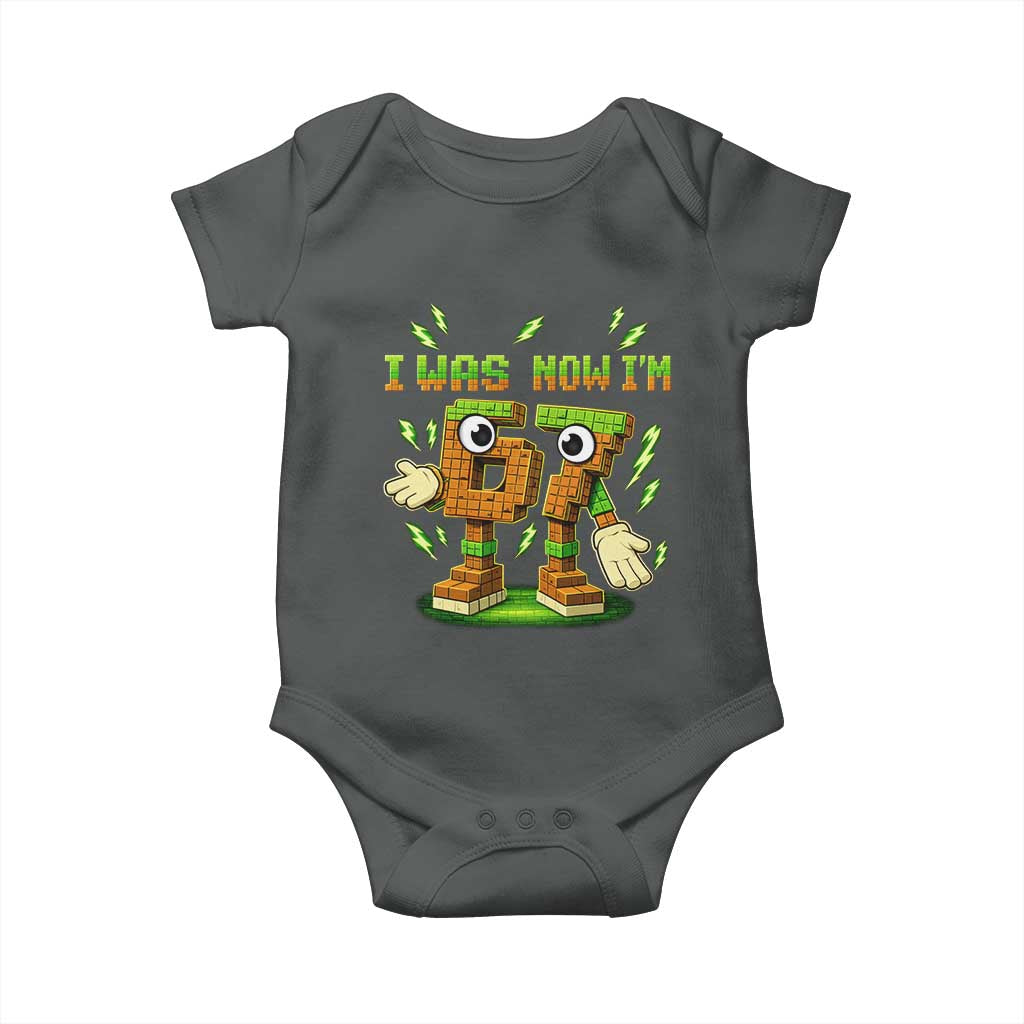 I Was 6 Now Im 7 7th Birthday 67 Meme Baby Onesie Funny 6 7 Birthday Six Seven Kids Gaming TS10 Dark Heather Print Your Wear