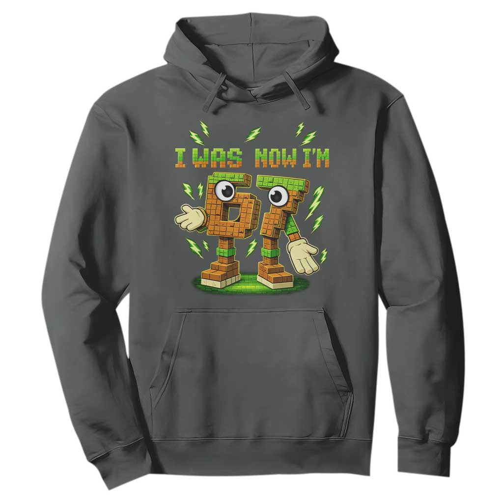 I Was 6 Now Im 7 7th Birthday 67 Meme Hoodie Funny 6 7 Birthday Six Seven Kids Gaming TS10 Dark Heather Print Your Wear