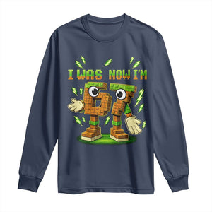 I Was 6 Now Im 7 7th Birthday 67 Meme Long Sleeve Shirt Funny 6 7 Birthday Six Seven Kids Gaming TS10 Navy Print Your Wear