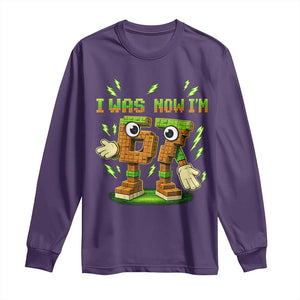 I Was 6 Now Im 7 7th Birthday 67 Meme Long Sleeve Shirt Funny 6 7 Birthday Six Seven Kids Gaming TS10 Purple Print Your Wear