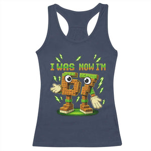 I Was 6 Now Im 7 7th Birthday 67 Meme Racerback Tank Top Funny 6 7 Birthday Six Seven Kids Gaming TS10 Navy Print Your Wear