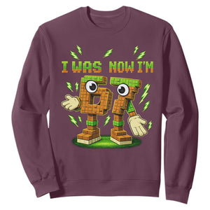 I Was 6 Now Im 7 7th Birthday 67 Meme Sweatshirt Funny 6 7 Birthday Six Seven Kids Gaming TS10 Maroon Print Your Wear