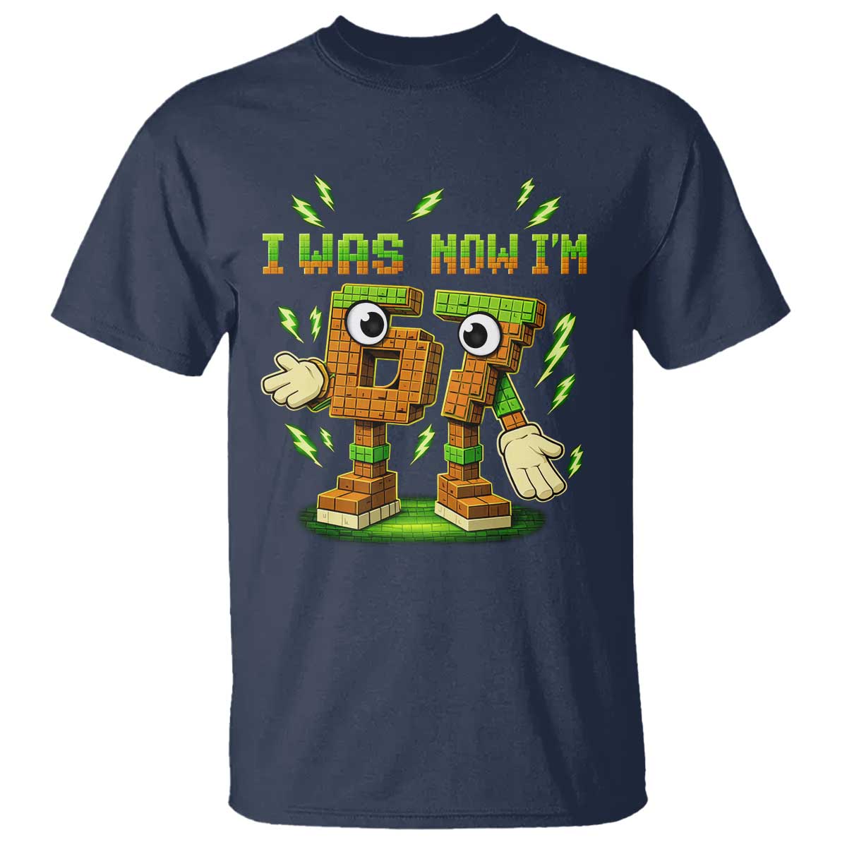 I Was 6 Now Im 7 7th Birthday 67 Meme T Shirt Funny 6 7 Birthday Six Seven Kids Gaming TS10 Navy Print Your Wear