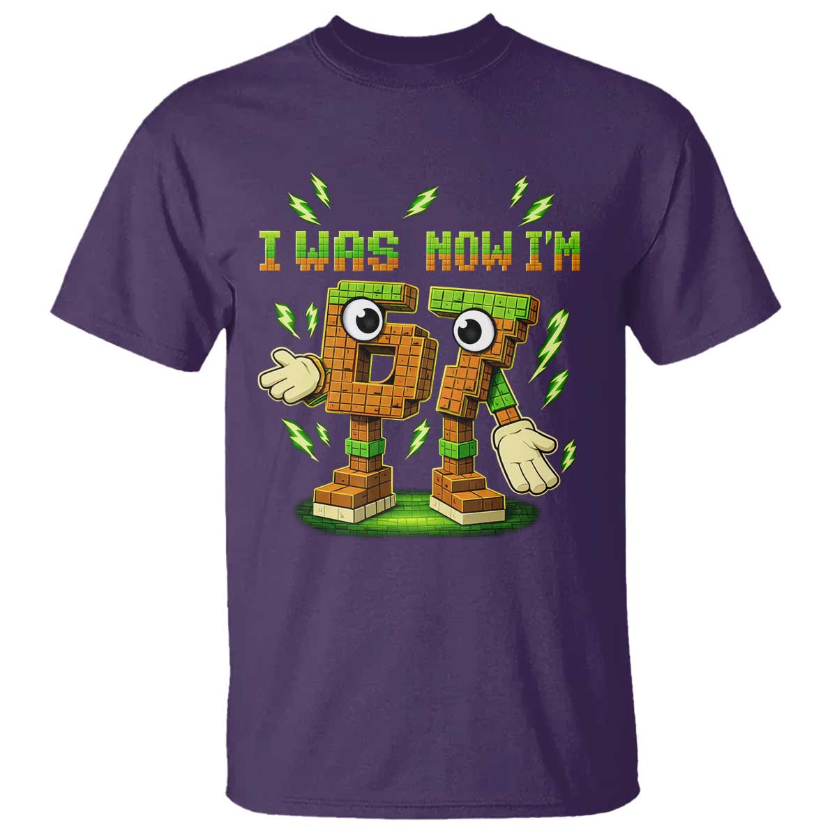 I Was 6 Now Im 7 7th Birthday 67 Meme T Shirt Funny 6 7 Birthday Six Seven Kids Gaming TS10 Purple Print Your Wear