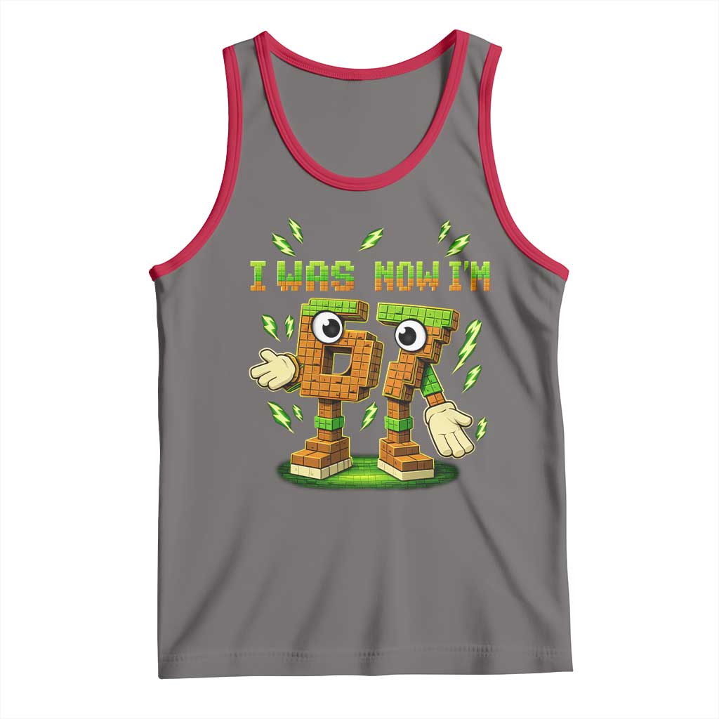 I Was 6 Now Im 7 7th Birthday 67 Meme Tank Top Funny 6 7 Birthday Six Seven Kids Gaming TS10 Deep Heather Red Print Your Wear