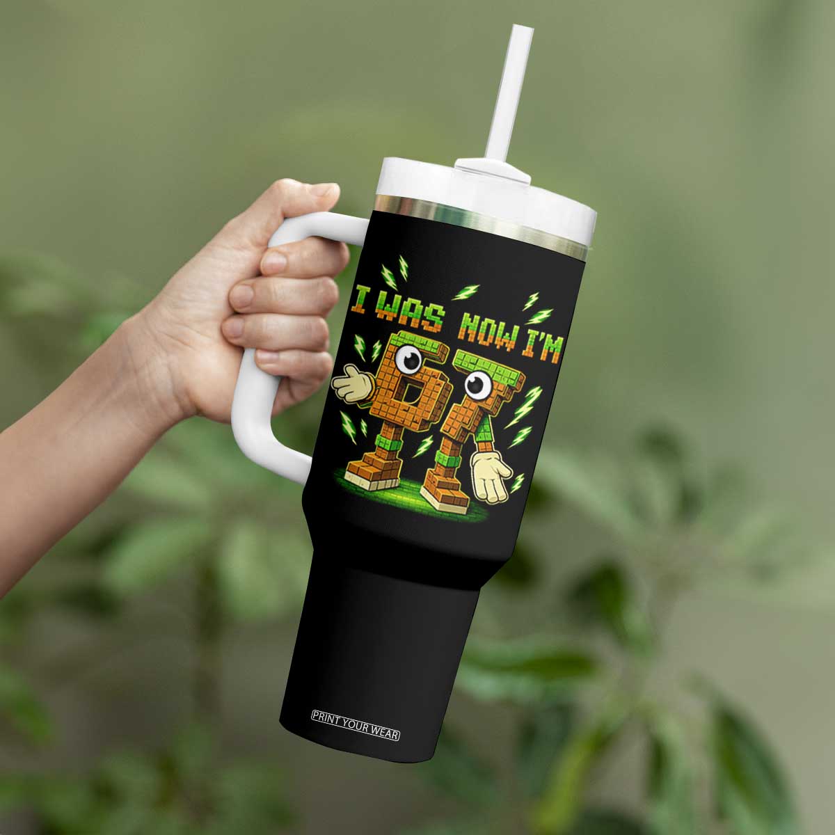 I Was 6 Now Im 7 7th Birthday 67 Meme Tumbler With Handle Funny 6 7 Birthday Six Seven Kids Gaming TS10 Print Your Wear