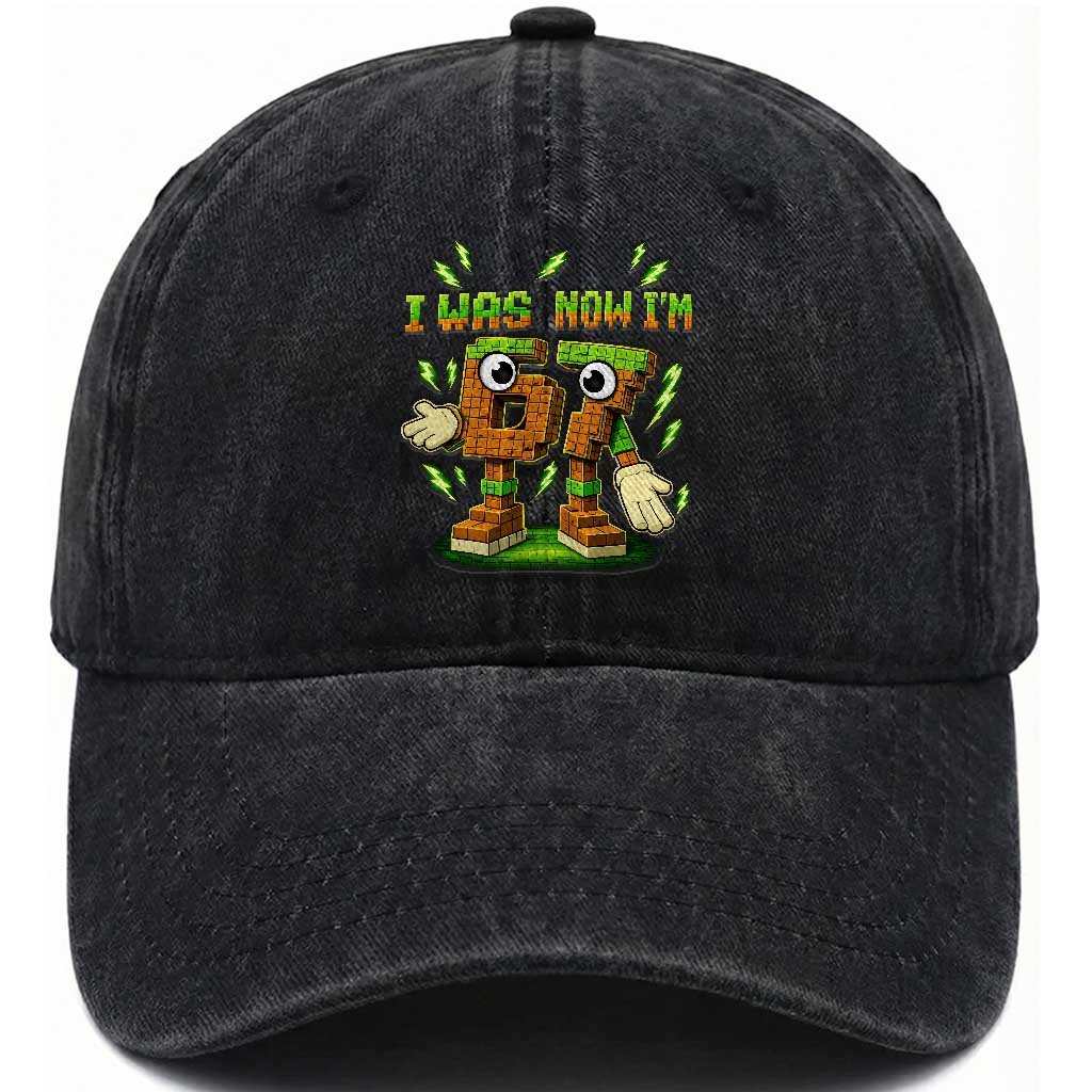 I Was 6 Now Im 7 7th Birthday 67 Meme Washed Cotton Baseball Cap Funny 6 7 Birthday Six Seven Kids Gaming