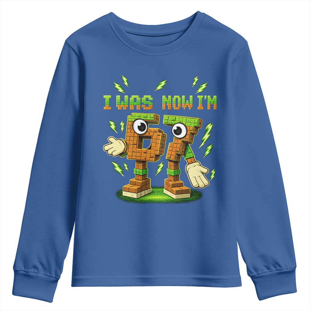 I Was 6 Now Im 7 7th Birthday 67 Meme Youth Sweatshirt Funny 6 7 Birthday Six Seven Kids Gaming TS10 Royal Blue Print Your Wear
