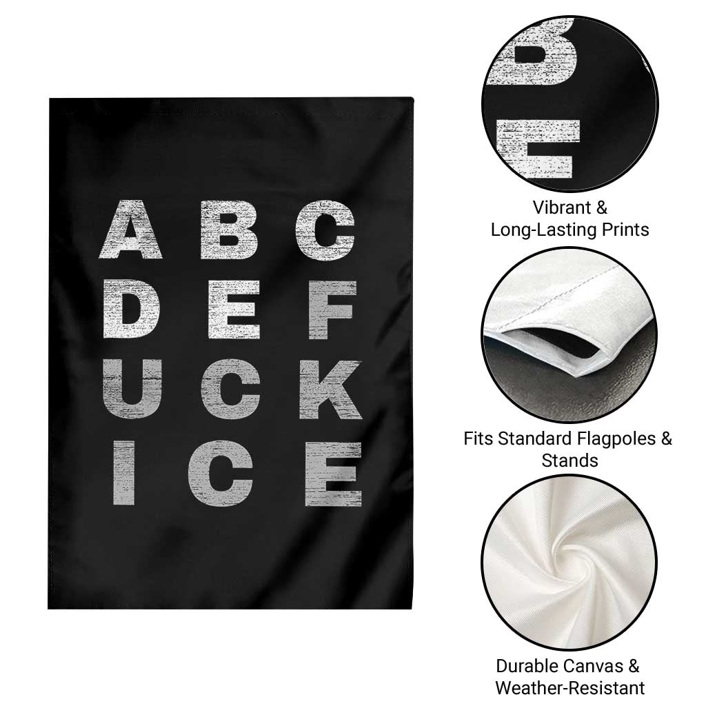 Fck Ice Garden Flag Chinga La Migra Subtle FDT TS10 Print Your Wear