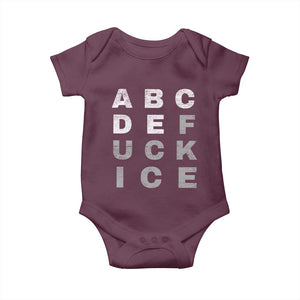 Fck Ice Baby Onesie Chinga La Migra Subtle FDT TS10 Maroon Print Your Wear