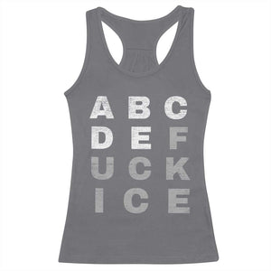 Fck Ice Racerback Tank Top Chinga La Migra Subtle FDT TS10 Charcoal Print Your Wear