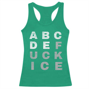 Fck Ice Racerback Tank Top Chinga La Migra Subtle FDT TS10 Irish Green Print Your Wear