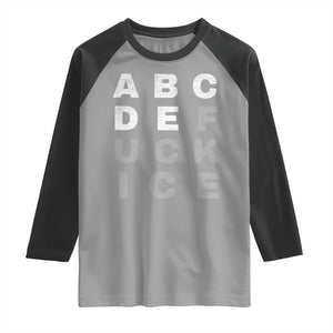 Fck Ice Raglan Shirt Chinga La Migra Subtle FDT TS10 Sport Gray Black Print Your Wear