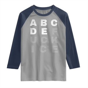Fck Ice Raglan Shirt Chinga La Migra Subtle FDT TS10 Sport Gray Navy Print Your Wear