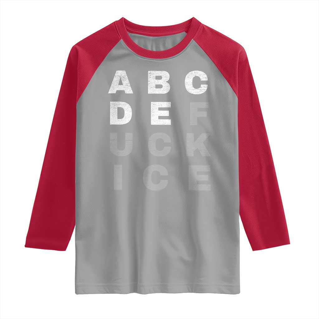 Fck Ice Raglan Shirt Chinga La Migra Subtle FDT TS10 Sport Gray Red Print Your Wear