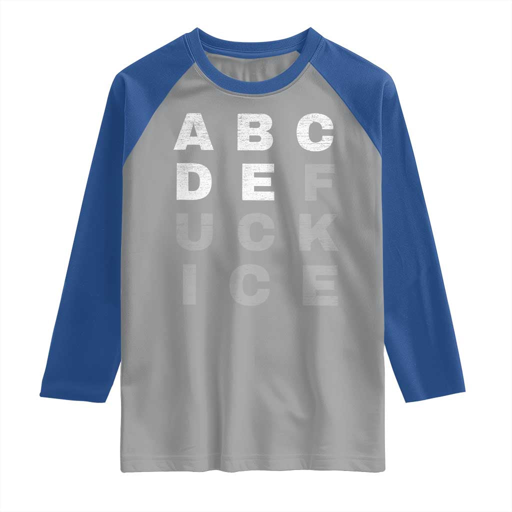 Fck Ice Raglan Shirt Chinga La Migra Subtle FDT TS10 Sport Gray Royal Print Your Wear
