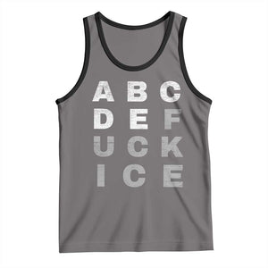 Fck Ice Tank Top Chinga La Migra Subtle FDT TS10 Deep Heather Black Print Your Wear