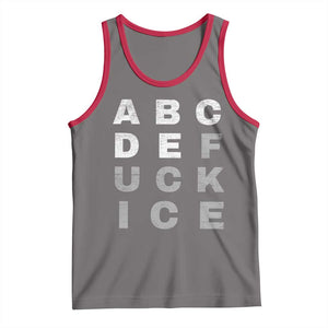 Fck Ice Tank Top Chinga La Migra Subtle FDT TS10 Deep Heather Red Print Your Wear