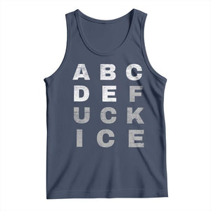 Fck Ice Tank Top Chinga La Migra Subtle FDT TS10 Navy Print Your Wear