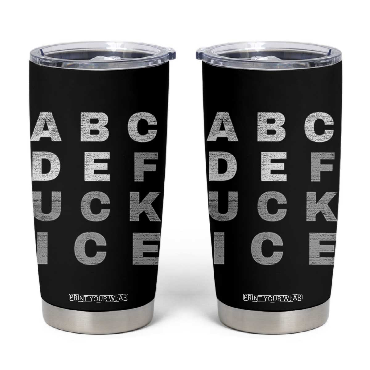 Fck Ice Tumbler Cup Chinga La Migra Subtle FDT TS10 Black Print Your Wear