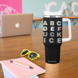 Fck Ice Tumbler With Handle Chinga La Migra Subtle FDT TS10 Print Your Wear
