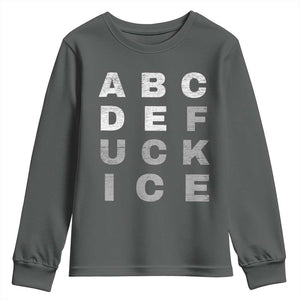 Fck Ice Youth Sweatshirt Chinga La Migra Subtle FDT TS10 Dark Heather Print Your Wear