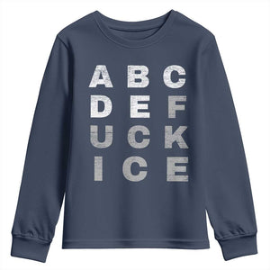 Fck Ice Youth Sweatshirt Chinga La Migra Subtle FDT TS10 Navy Print Your Wear