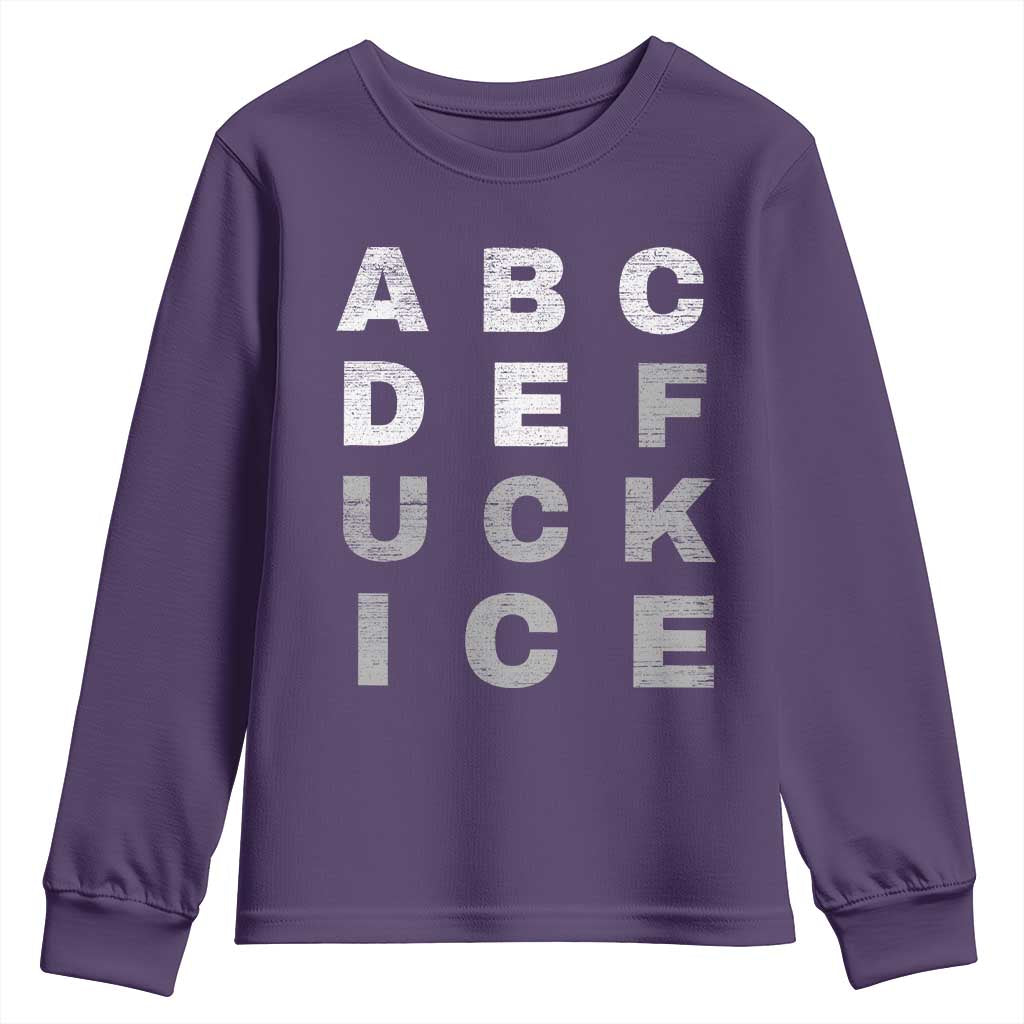 Fck Ice Youth Sweatshirt Chinga La Migra Subtle FDT TS10 Purple Print Your Wear