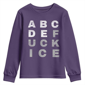 Fck Ice Youth Sweatshirt Chinga La Migra Subtle FDT TS10 Purple Print Your Wear