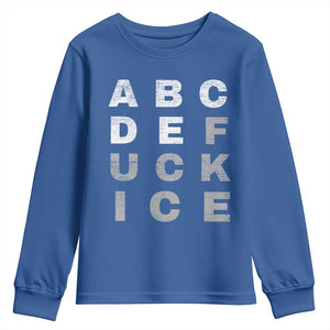 Fck Ice Youth Sweatshirt Chinga La Migra Subtle FDT TS10 Royal Blue Print Your Wear