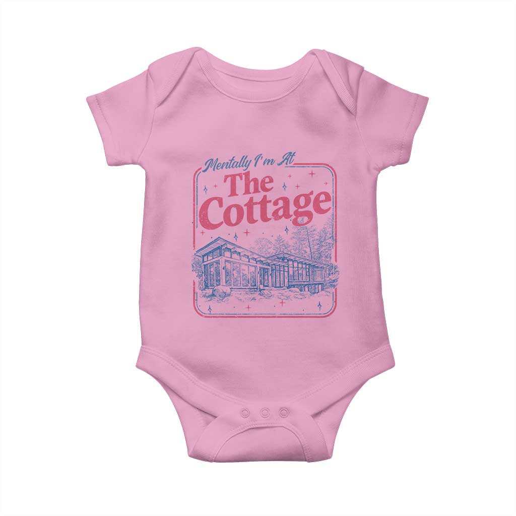 Team Hollanov Fan Baby Onesie Mentally Im At The Cottage LGBT Romance Hockey TS10 Light Pink Print Your Wear