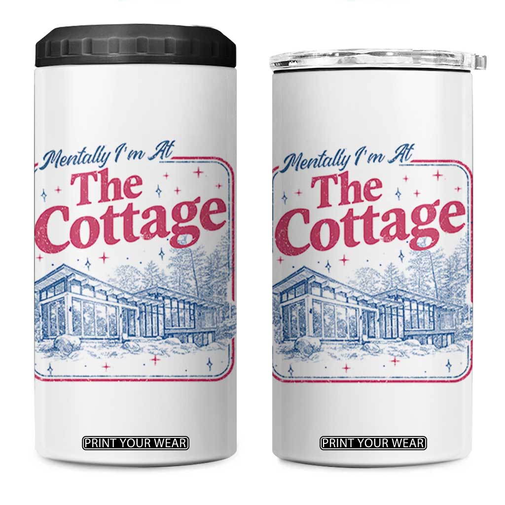 Team Hollanov Fan 4 in 1 Can Cooler Tumbler Mentally Im At The Cottage LGBT Romance Hockey TS10 One Size: 16 oz White Print Your Wear