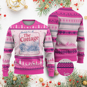 Team Hollanov Fan Ugly Christmas Sweater Mentally Im At The Cottage LGBT Romance Hockey TS10 Hot Pink Print Your Wear