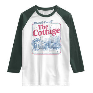 Team Hollanov Fan Raglan Shirt Mentally Im At The Cottage LGBT Romance Hockey TS10 White Dark Forest Green Print Your Wear